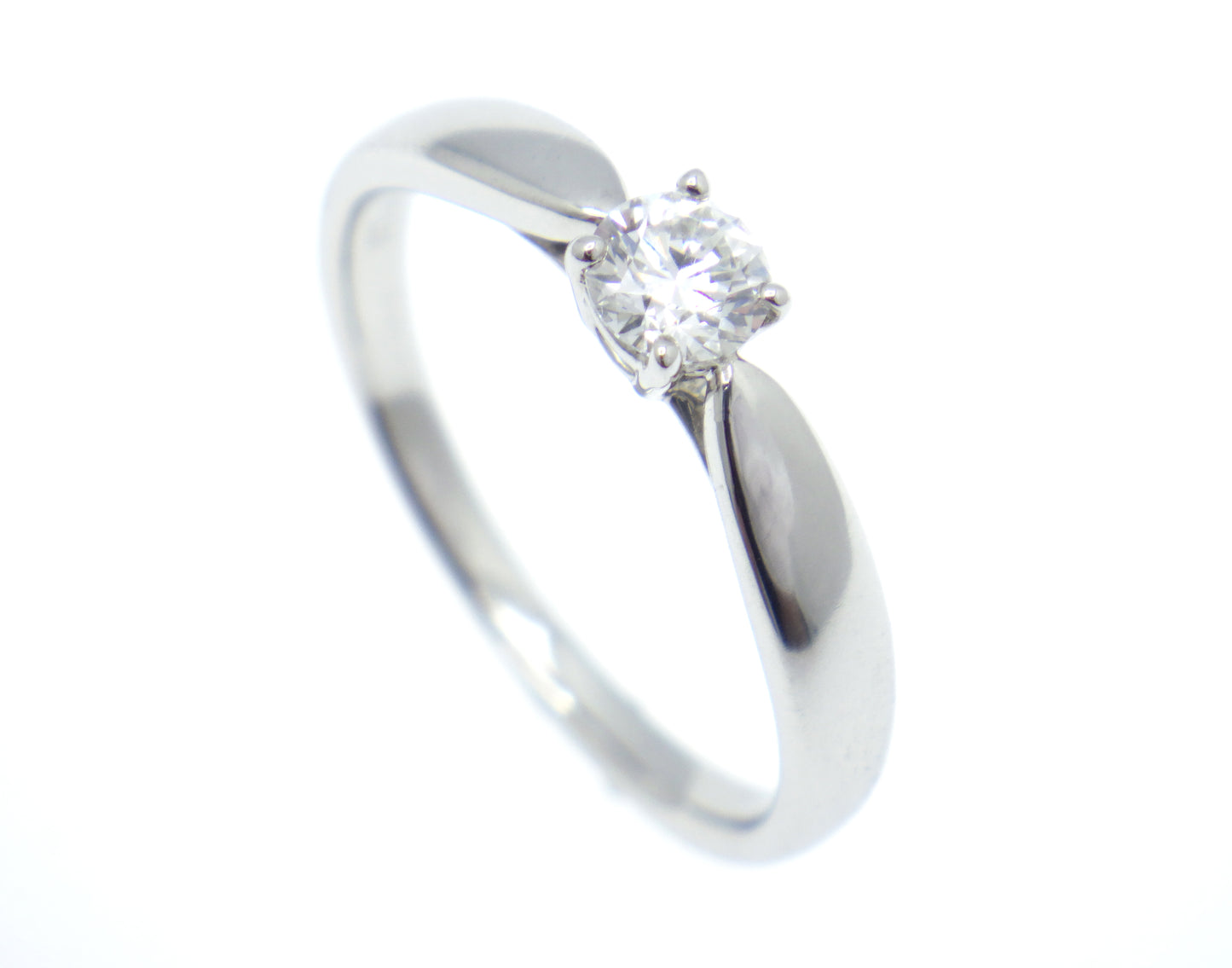 Tiffany & Co. Tiffany Harmony Solitaire Setting Diamond 0.22ct Round Brilliant Engagement Ring in Platinum Pt950 - EU:49 / IT:9 / US:4.75