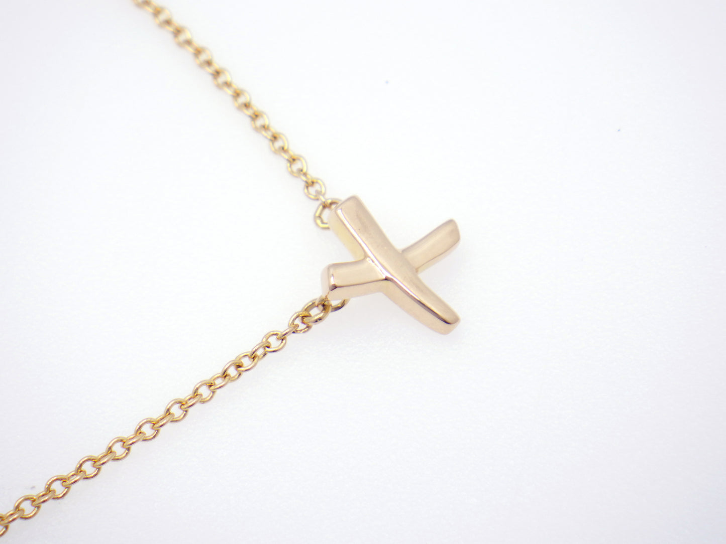 Tiffany & Co. Paloma Picasso Graffiti X Pendant Necklace Rose Gold 750 18K