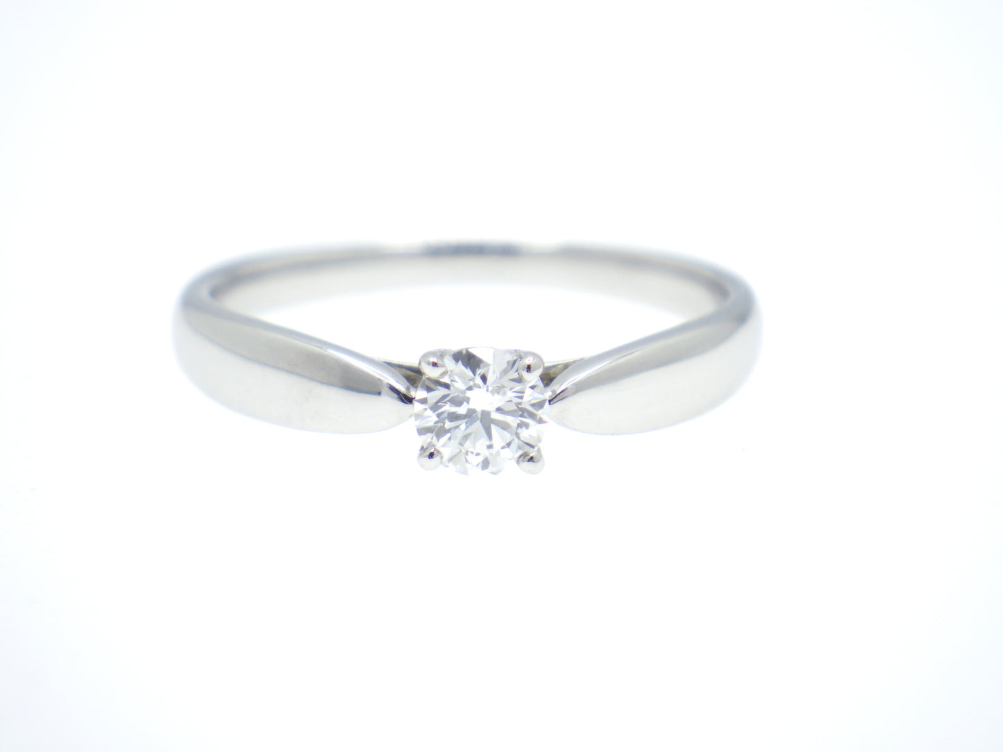 Tiffany & Co. Tiffany Harmony Solitaire Setting Diamond 0.22ct Round Brilliant Engagement Ring in Platinum Pt950 - EU:49 / IT:9 / US:4.75