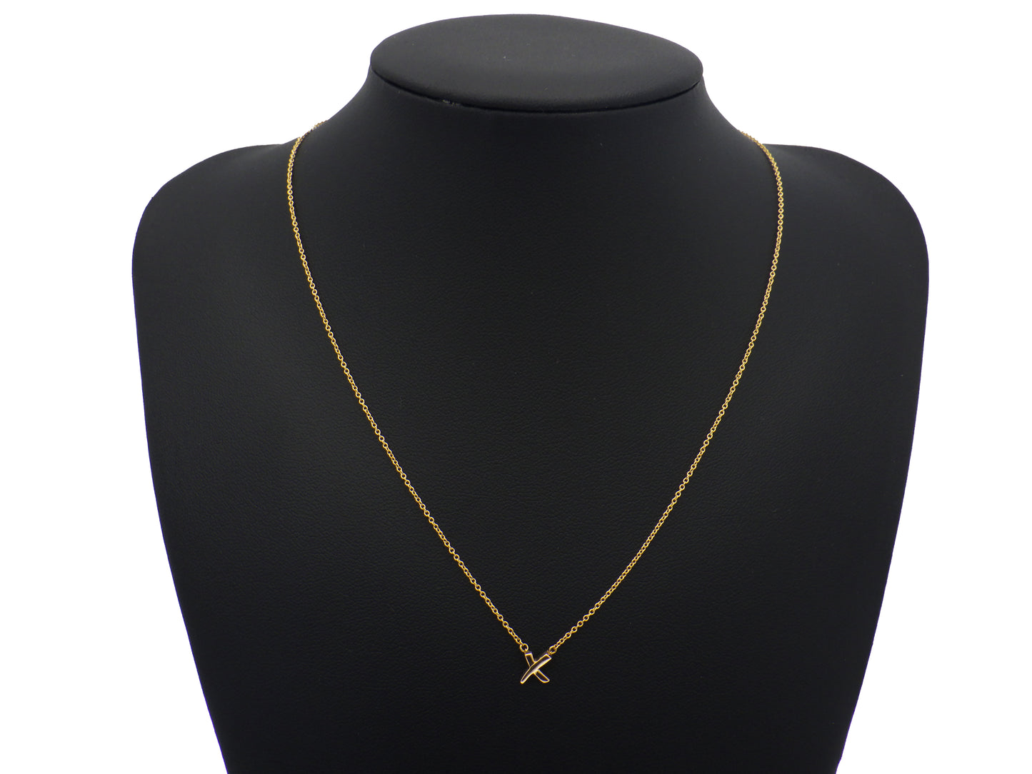 Tiffany & Co. Paloma Picasso Graffiti X Pendant Necklace Rose Gold 750 18K