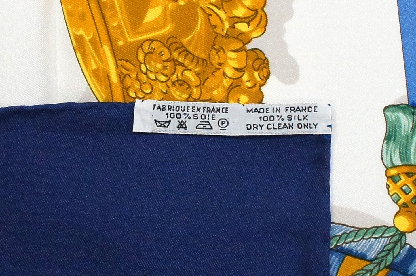 Hermes Carre 90 "Memoire d'Hermes" Silk Scarf in Navy and Multicolor