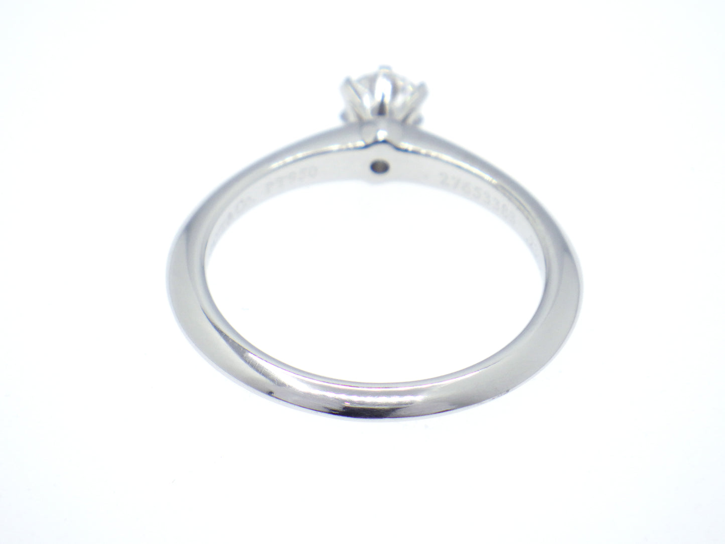 Tiffany & Co. Solitaire Setting Diamond 0.23ct Engagement Ring in Platinum Pt950 - EU:50 / IT:10 / US:5.25