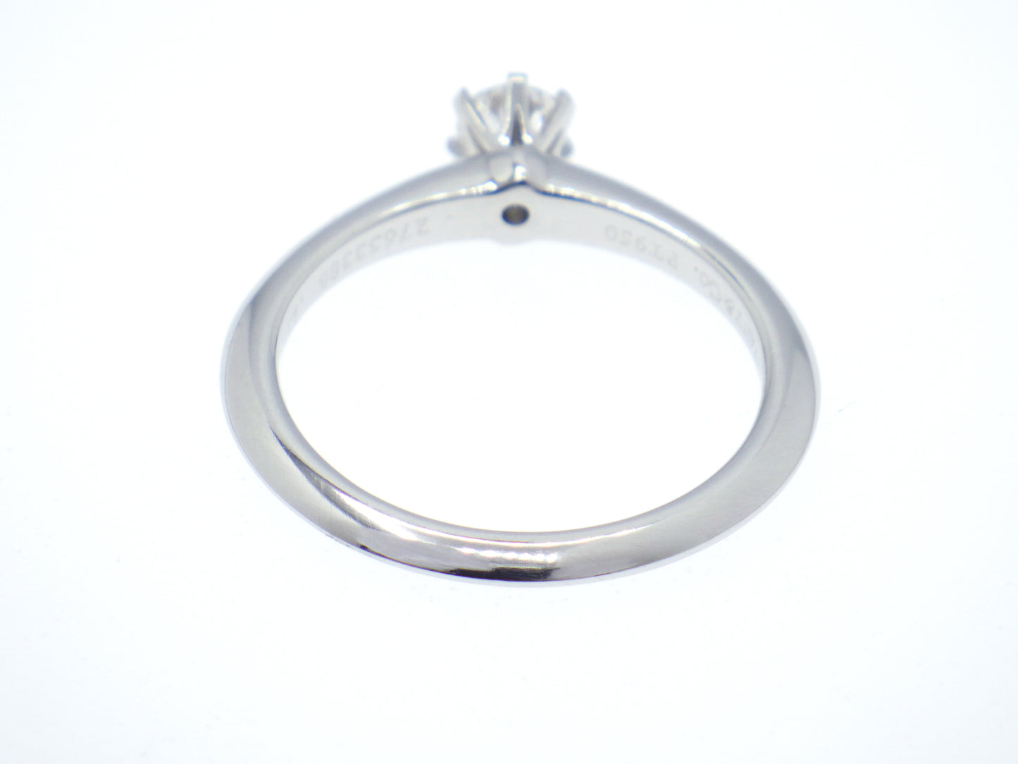 Tiffany & Co. Solitaire Setting Diamond 0.23ct Engagement Ring in Platinum Pt950 - EU:50 / IT:10 / US:5.25