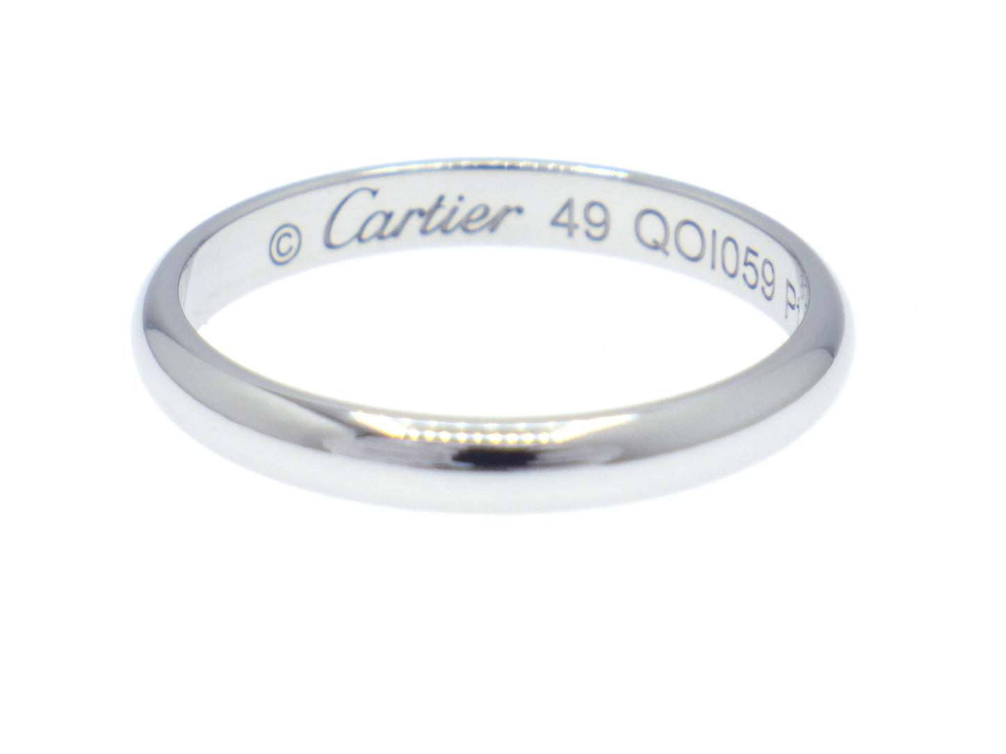 Cartier 1895 Wedding band Ring Pt950 Platinum - EU:49 / IT:9 / US:4.75