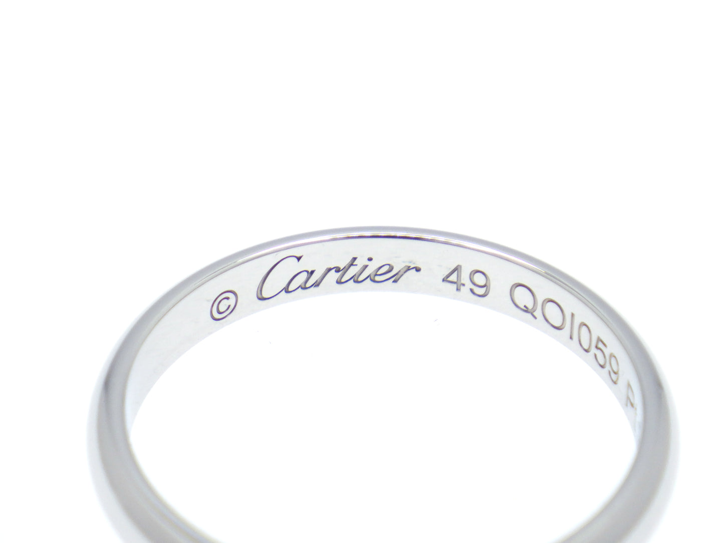 Cartier 1895 Wedding band Ring Pt950 Platinum - EU:49 / IT:9 / US:4.75