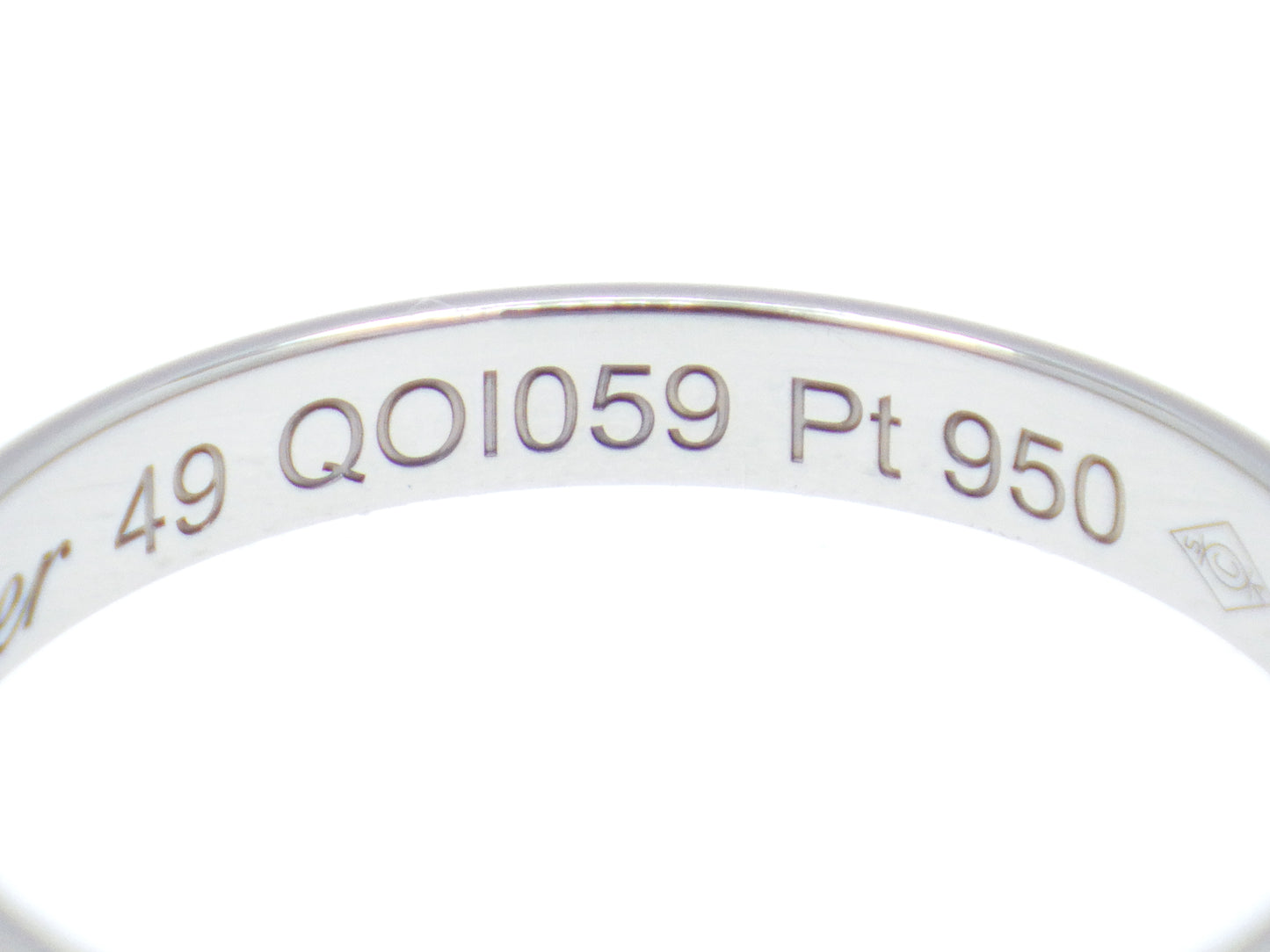 Cartier 1895 Wedding band Ring Pt950 Platinum - EU:49 / IT:9 / US:4.75