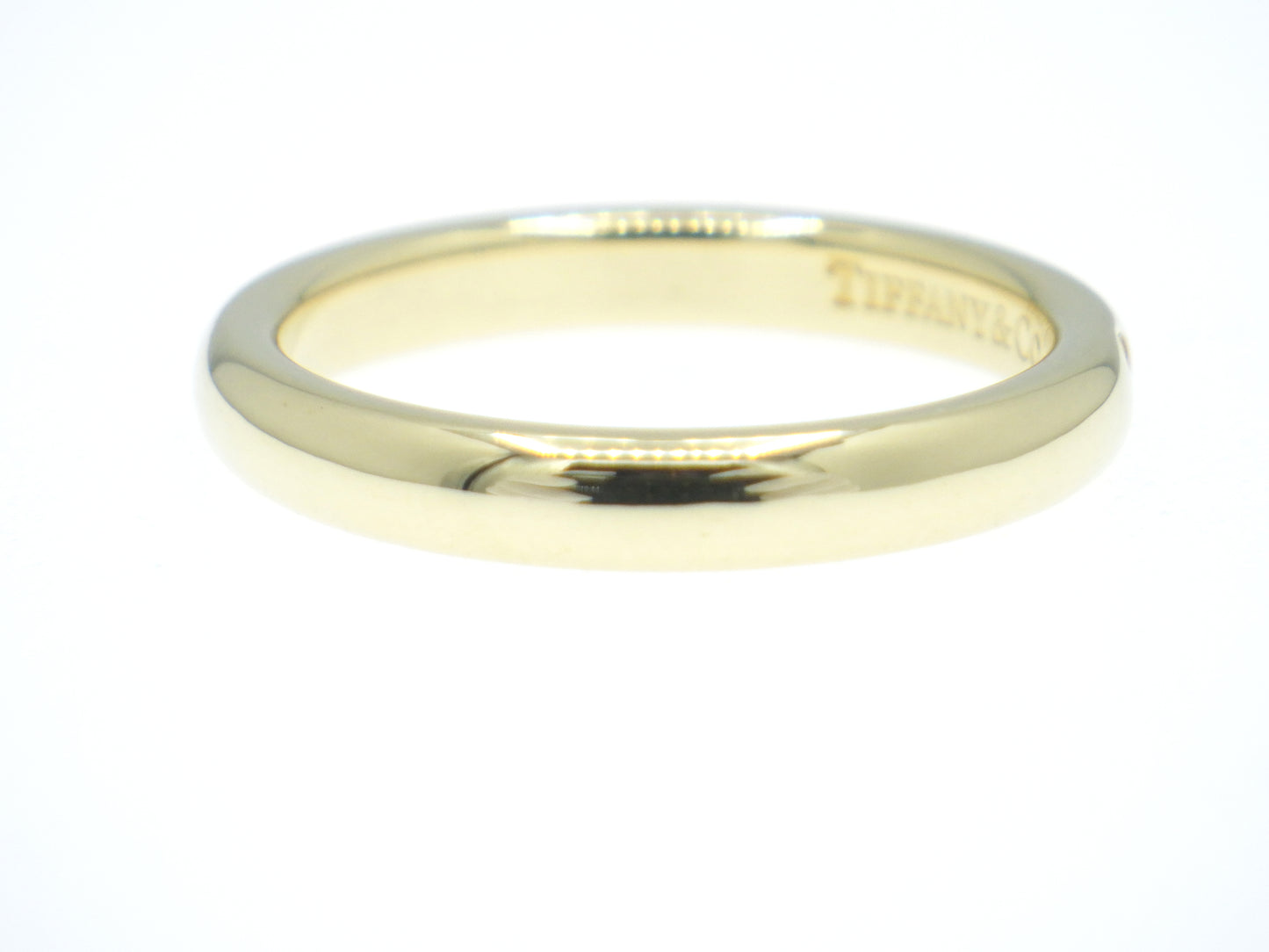 Tiffany & Co. Elsa Peretti Single Diamond Stacking Band Ring Yellow Gold 750 18K - EU:49 / IT:9 / US:4.75