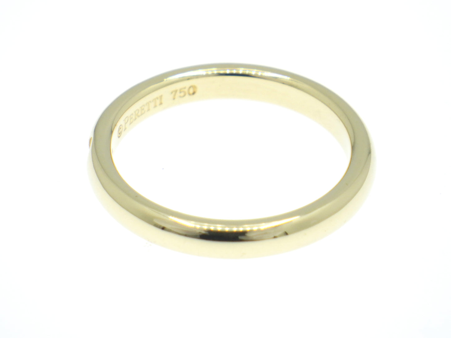 Tiffany & Co. Elsa Peretti Single Diamond Stacking Band Ring Yellow Gold 750 18K - EU:49 / IT:9 / US:4.75