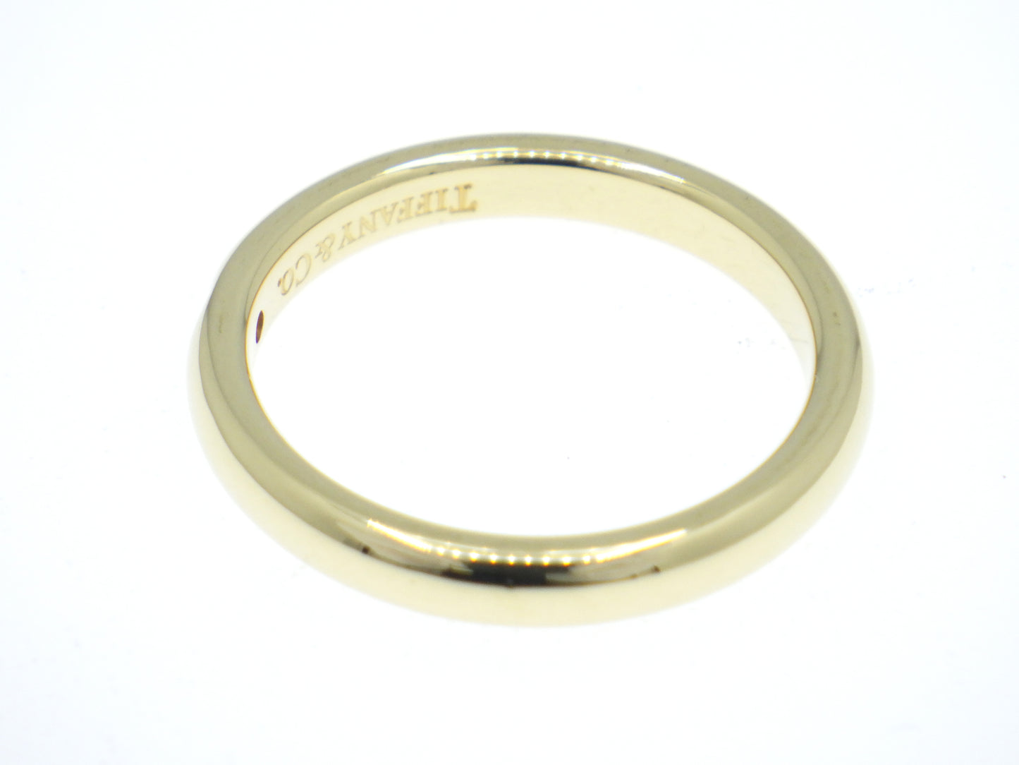 Tiffany & Co. Elsa Peretti Single Diamond Stacking Band Ring Yellow Gold 750 18K - EU:49 / IT:9 / US:4.75