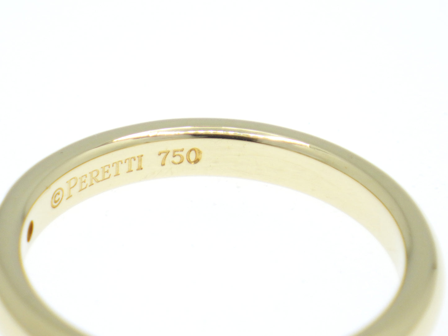 Tiffany & Co. Elsa Peretti Single Diamond Stacking Band Ring Yellow Gold 750 18K - EU:49 / IT:9 / US:4.75