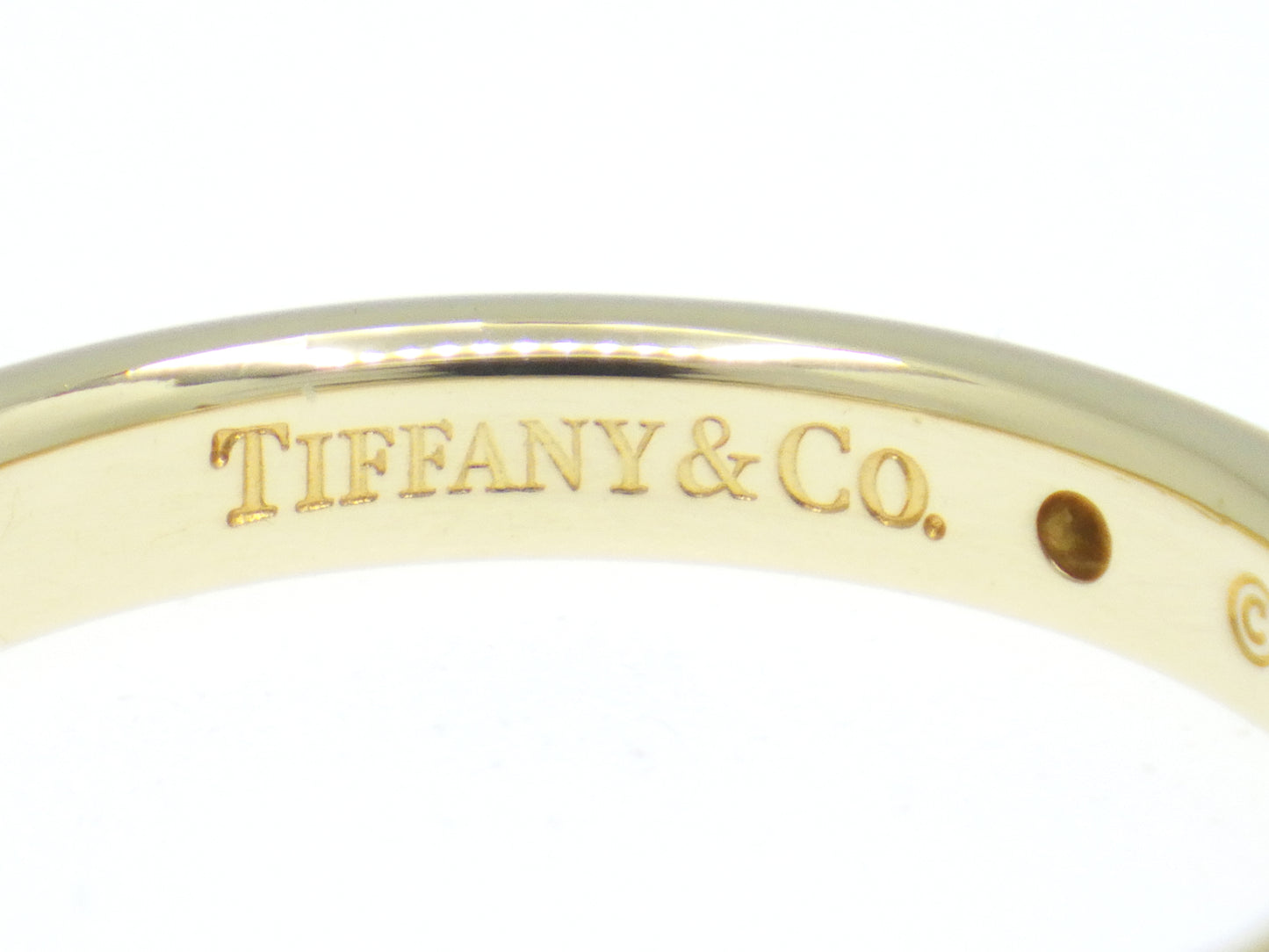 Tiffany & Co. Elsa Peretti Single Diamond Stacking Band Ring Yellow Gold 750 18K - EU:49 / IT:9 / US:4.75