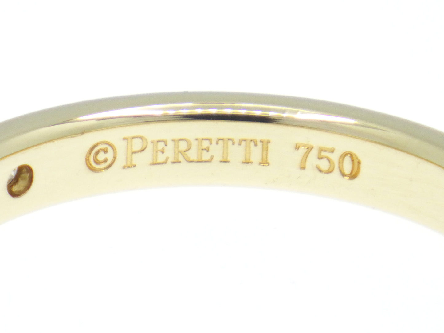 Tiffany & Co. Elsa Peretti Single Diamond Stacking Band Ring Yellow Gold 750 18K - EU:49 / IT:9 / US:4.75