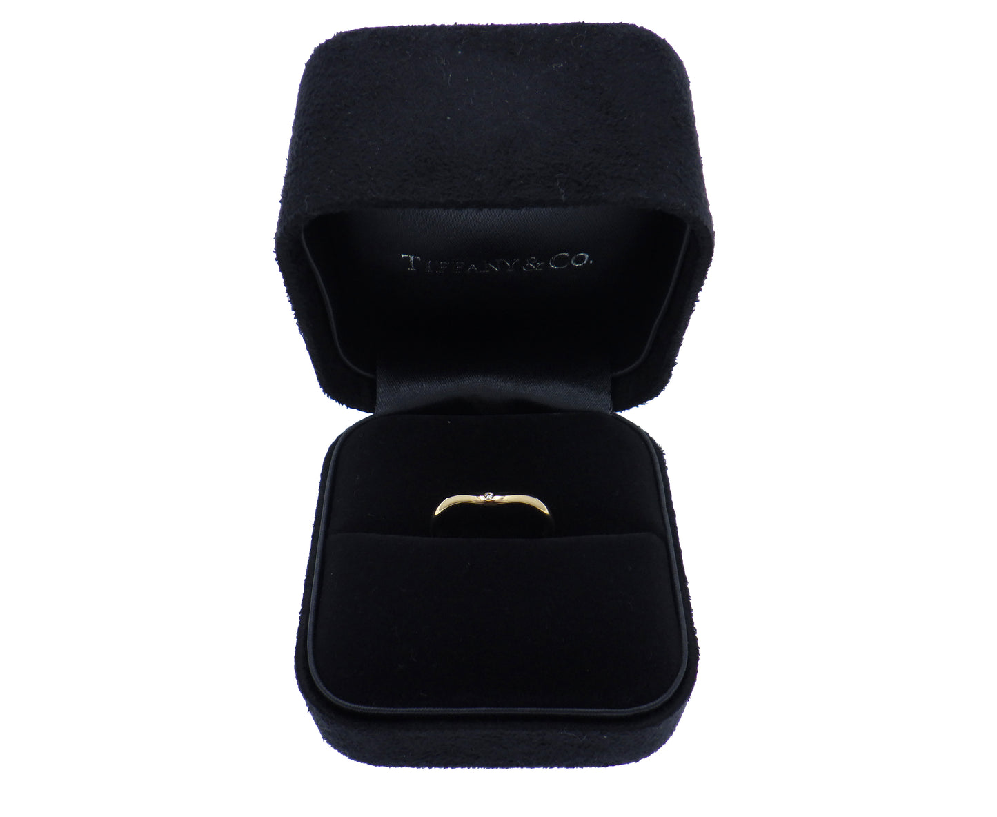 TIFFANY&Co. Curved Band Ring Single Diamond 750 Rose Gold - EU:52 / IT:12 / US:6