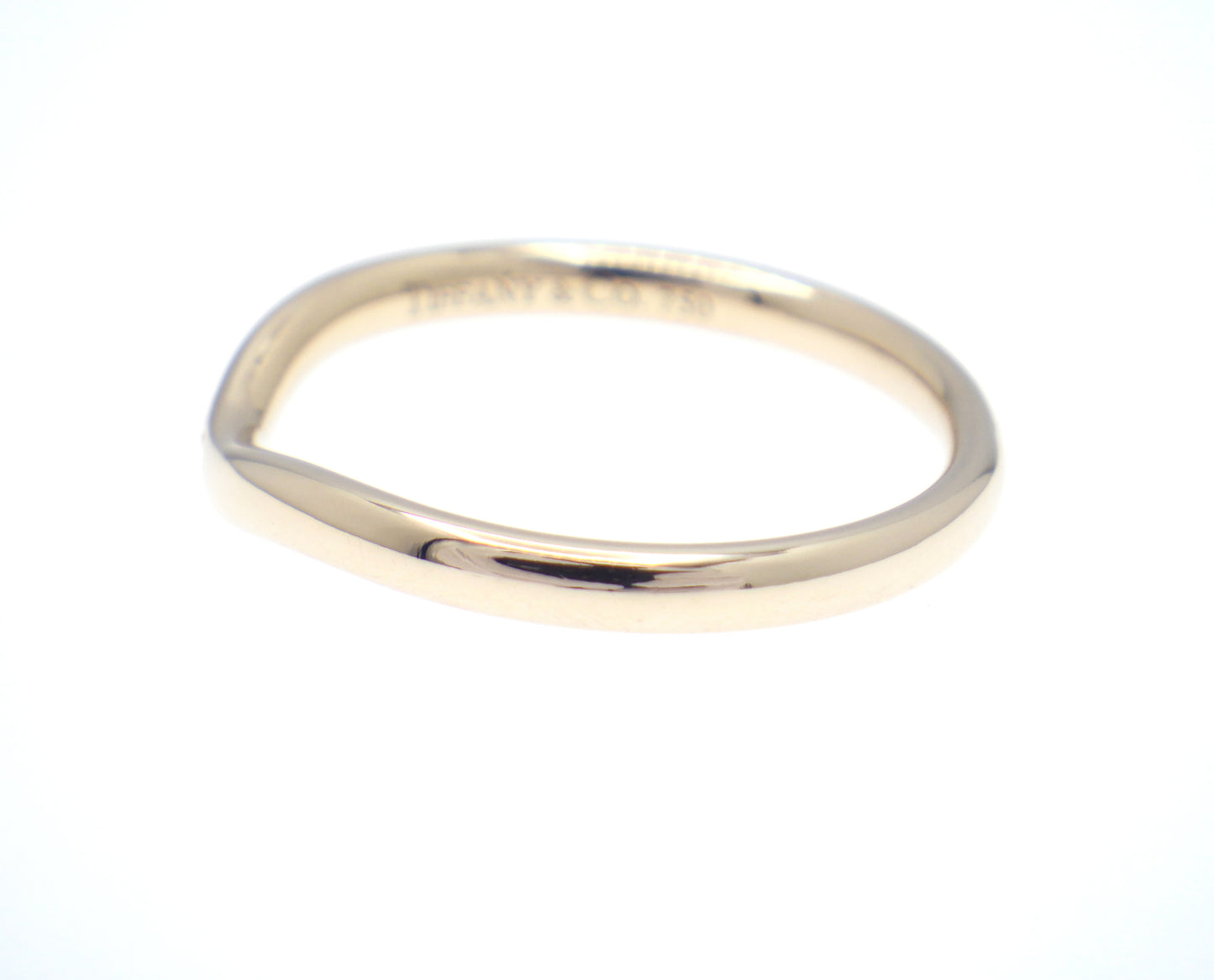 TIFFANY&Co. Curved Band Ring Single Diamond 750 Rose Gold - EU:52 / IT:12 / US:6