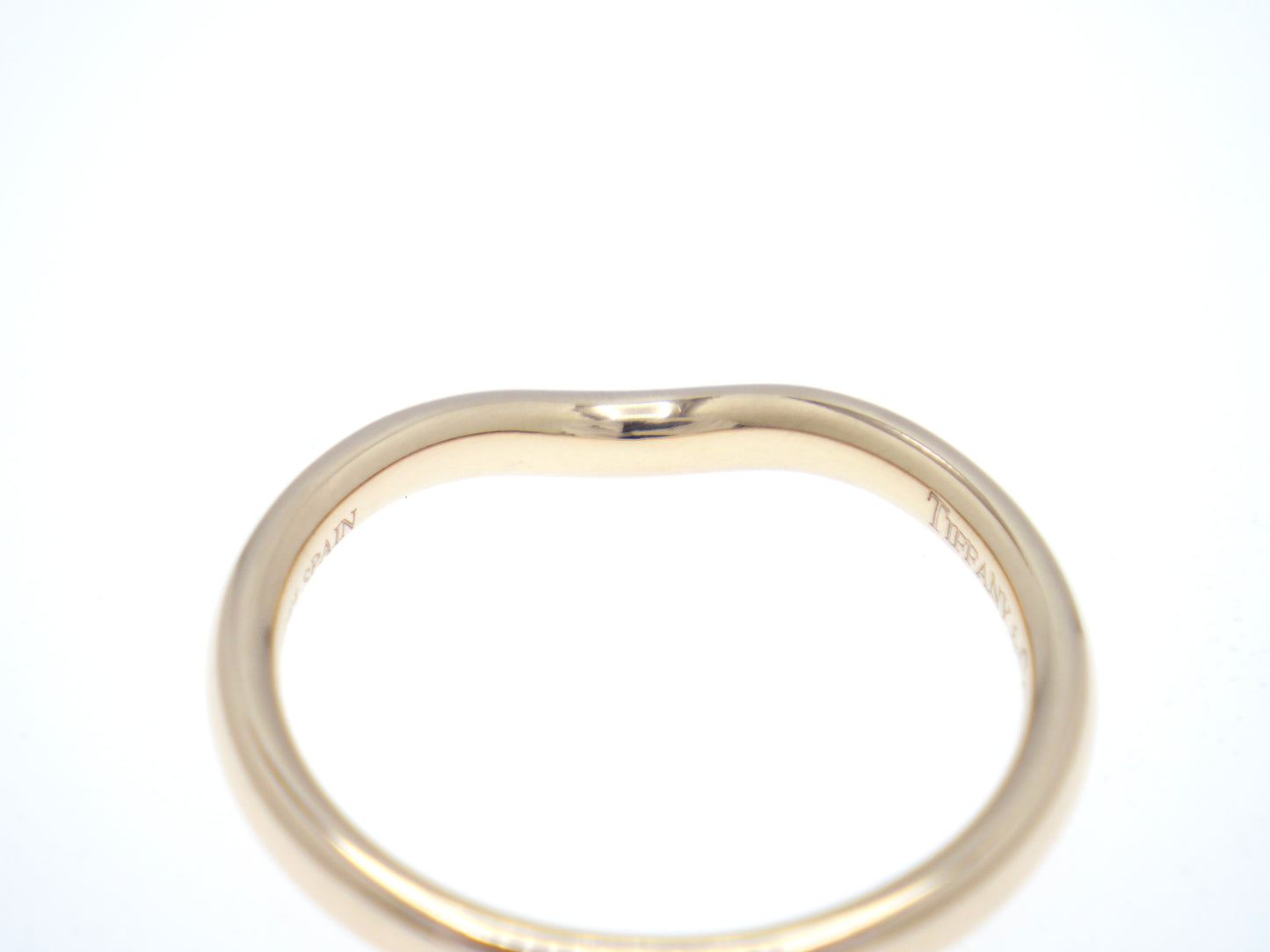 TIFFANY&Co. Curved Band Ring Single Diamond 750 Rose Gold - EU:52 / IT:12 / US:6
