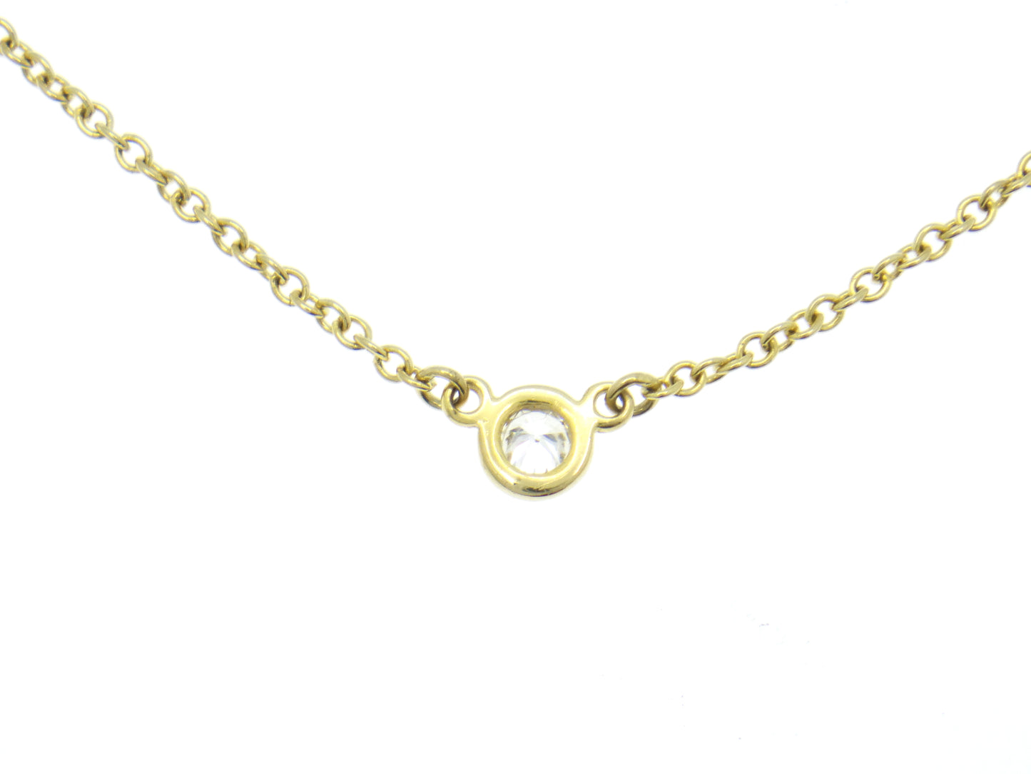 Tiffany & Co. Elsa Peretti By The Yard Diamond Yellow Gold 750 18K Chain Necklace