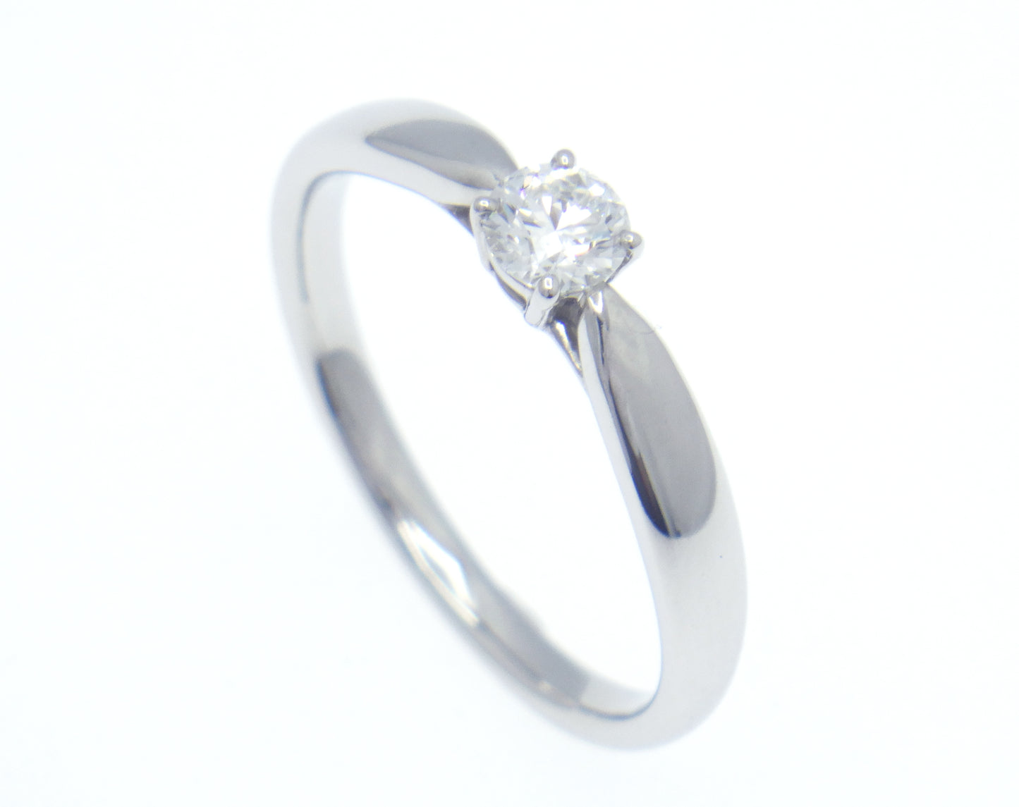 Tiffany & Co. Tiffany Harmony Solitaire Setting Diamond 0.21ct Round Brilliant Engagement Ring in Platinum Pt950 - EU:51/ IT:11/ US:5.75