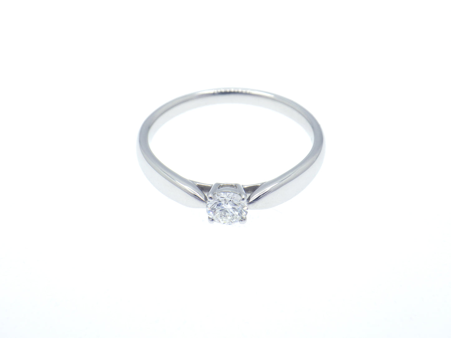 Tiffany & Co. Tiffany Harmony Solitaire Setting Diamond 0.21ct Round Brilliant Engagement Ring in Platinum Pt950 - EU:51/ IT:11/ US:5.75