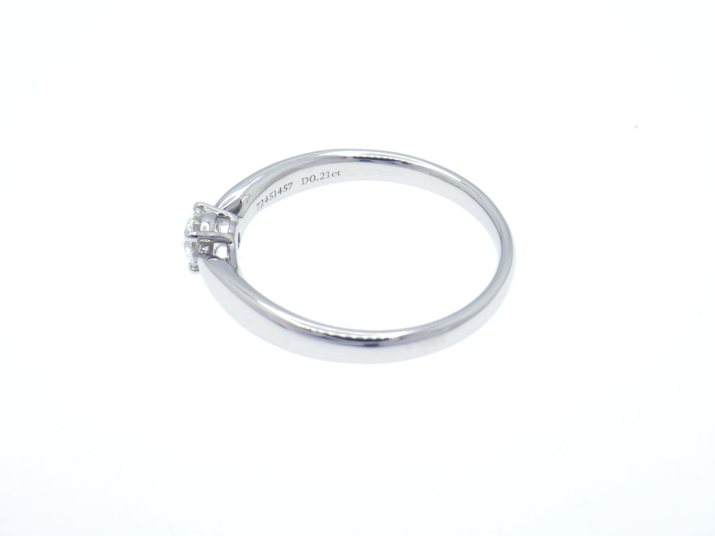 Tiffany & Co. Tiffany Harmony Solitaire Setting Diamond 0.21ct Round Brilliant Engagement Ring in Platinum Pt950 - EU:51/ IT:11/ US:5.75