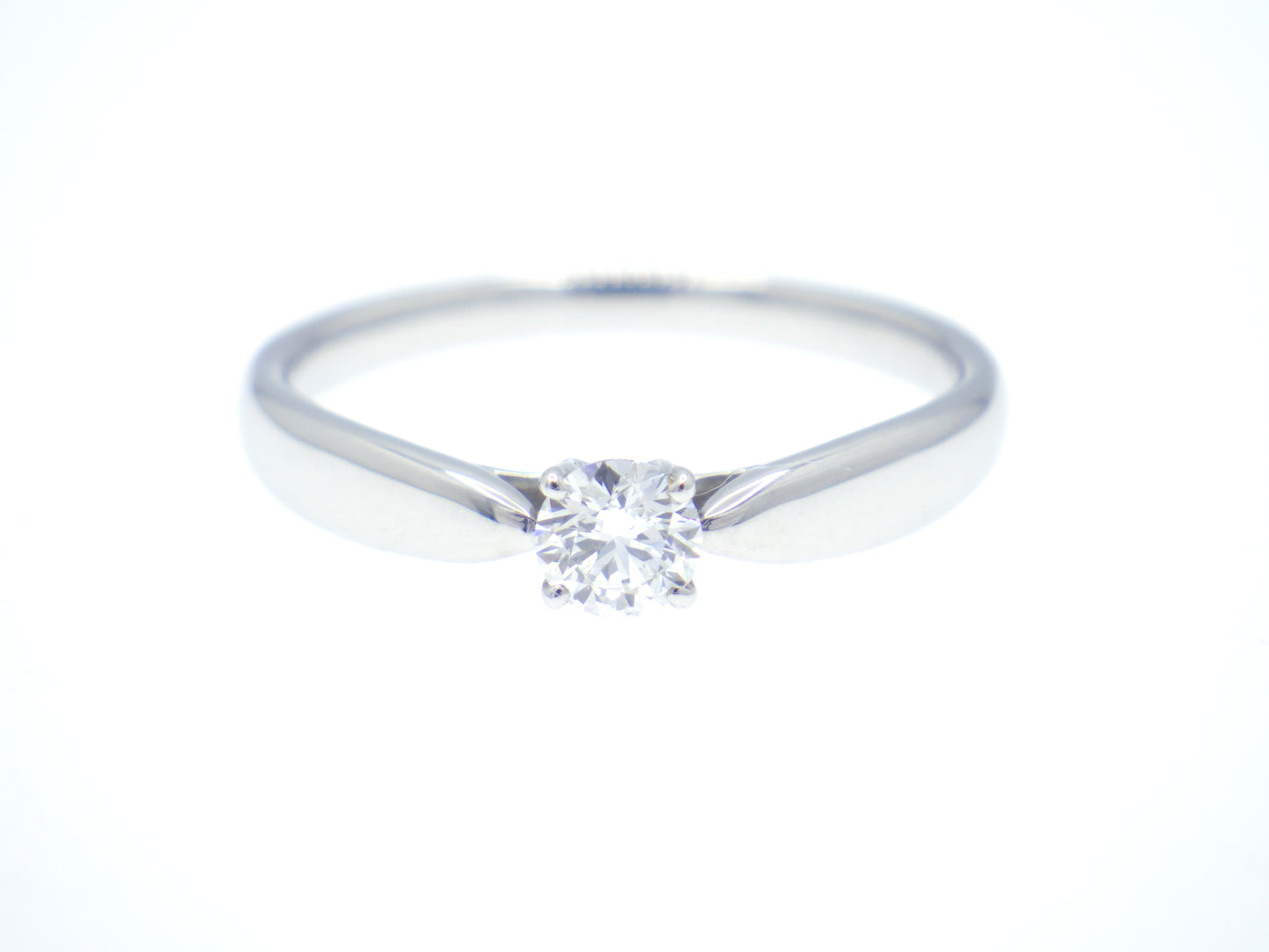 Tiffany & Co. Tiffany Harmony Solitaire Setting Diamond 0.21ct Round Brilliant Engagement Ring in Platinum Pt950 - EU:51/ IT:11/ US:5.75