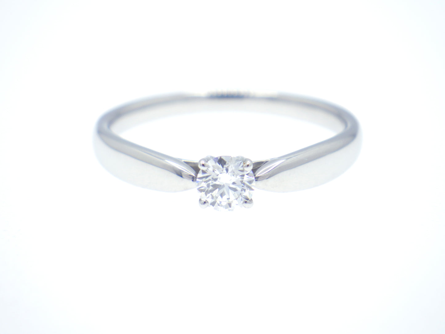 Tiffany & Co. Tiffany Harmony Solitaire Setting Diamond 0.21ct Round Brilliant Engagement Ring in Platinum Pt950 - EU:51/ IT:11/ US:5.75