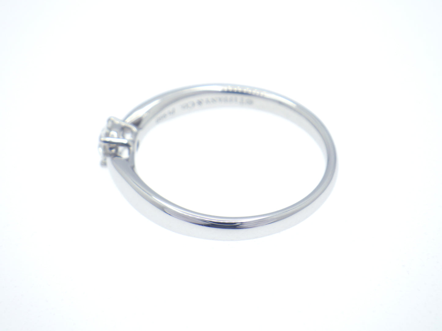Tiffany & Co. Tiffany Harmony Solitaire Setting Diamond 0.21ct Round Brilliant Engagement Ring in Platinum Pt950 - EU:51/ IT:11/ US:5.75