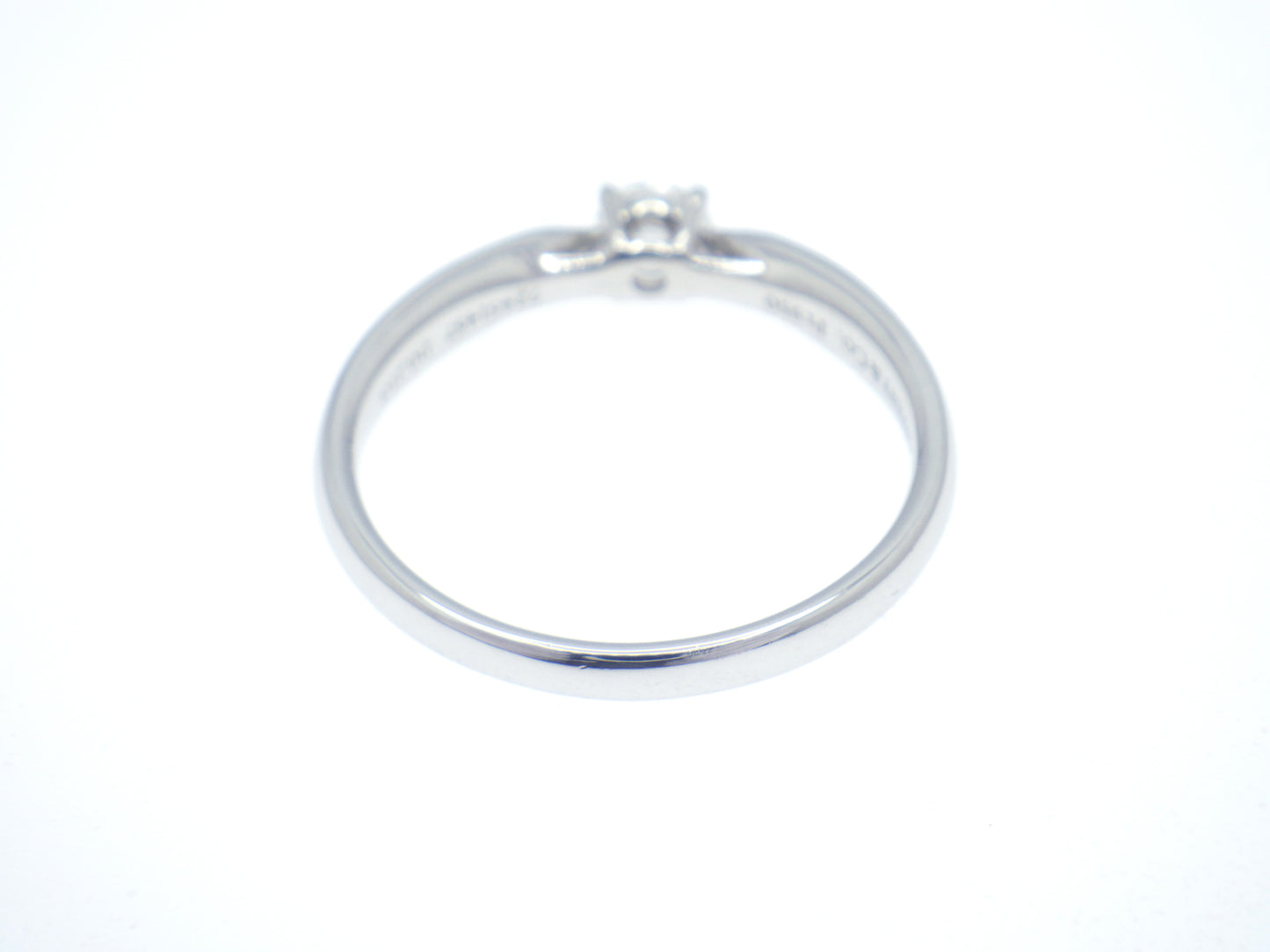 Tiffany & Co. Tiffany Harmony Solitaire Setting Diamond 0.21ct Round Brilliant Engagement Ring in Platinum Pt950 - EU:51/ IT:11/ US:5.75