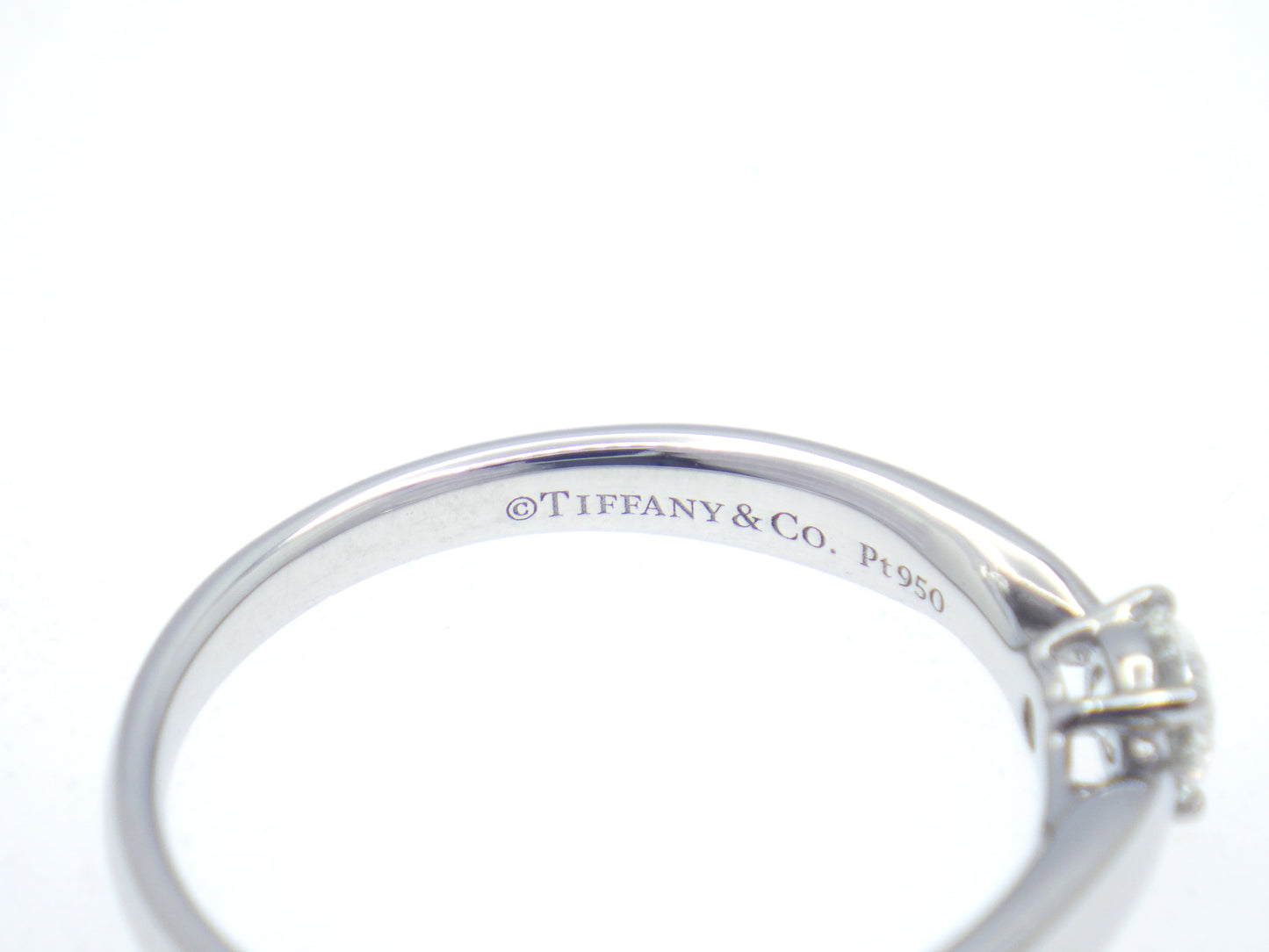 Tiffany & Co. Tiffany Harmony Solitaire Setting Diamond 0.21ct Round Brilliant Engagement Ring in Platinum Pt950 - EU:51/ IT:11/ US:5.75