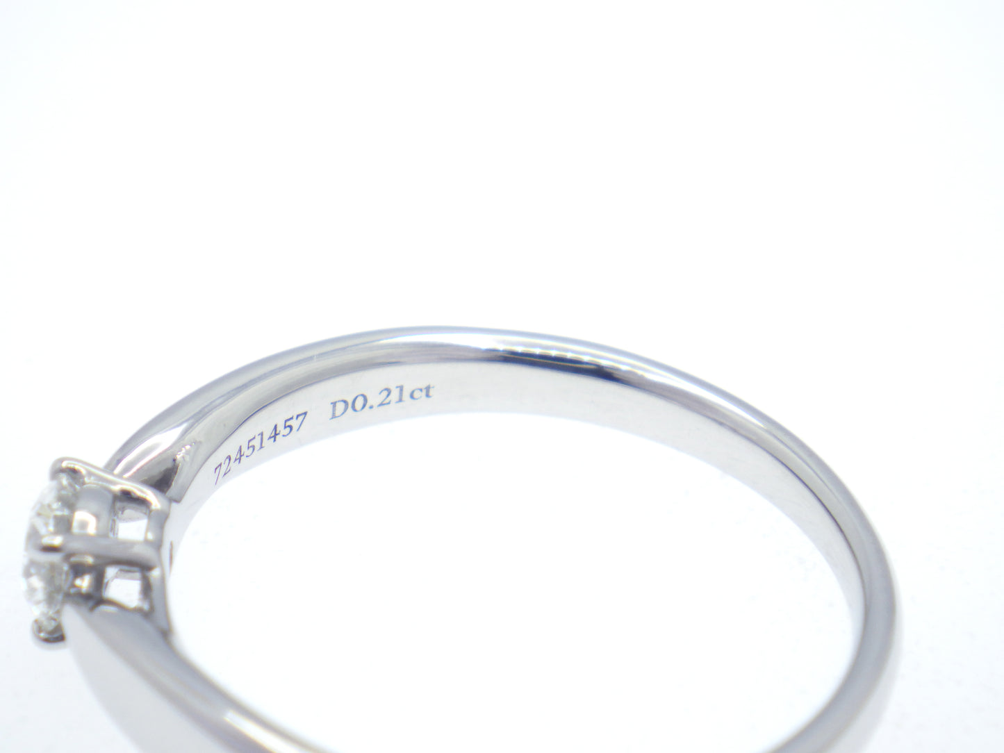 Tiffany & Co. Tiffany Harmony Solitaire Setting Diamond 0.21ct Round Brilliant Engagement Ring in Platinum Pt950 - EU:51/ IT:11/ US:5.75