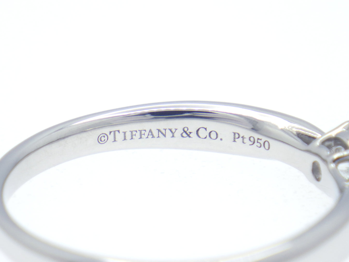 Tiffany & Co. Tiffany Harmony Solitaire Setting Diamond 0.21ct Round Brilliant Engagement Ring in Platinum Pt950 - EU:51/ IT:11/ US:5.75