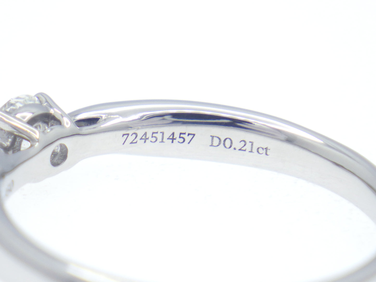 Tiffany & Co. Tiffany Harmony Solitaire Setting Diamond 0.21ct Round Brilliant Engagement Ring in Platinum Pt950 - EU:51/ IT:11/ US:5.75