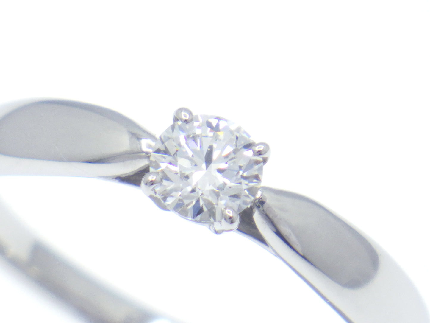 Tiffany & Co. Tiffany Harmony Solitaire Setting Diamond 0.21ct Round Brilliant Engagement Ring in Platinum Pt950 - EU:51/ IT:11/ US:5.75