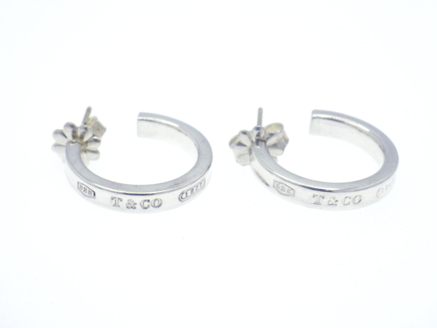 Tiffany & Co. Tiffany 1837 Small Hoop Earrings in Sterling Silver 925 "Free shipping"