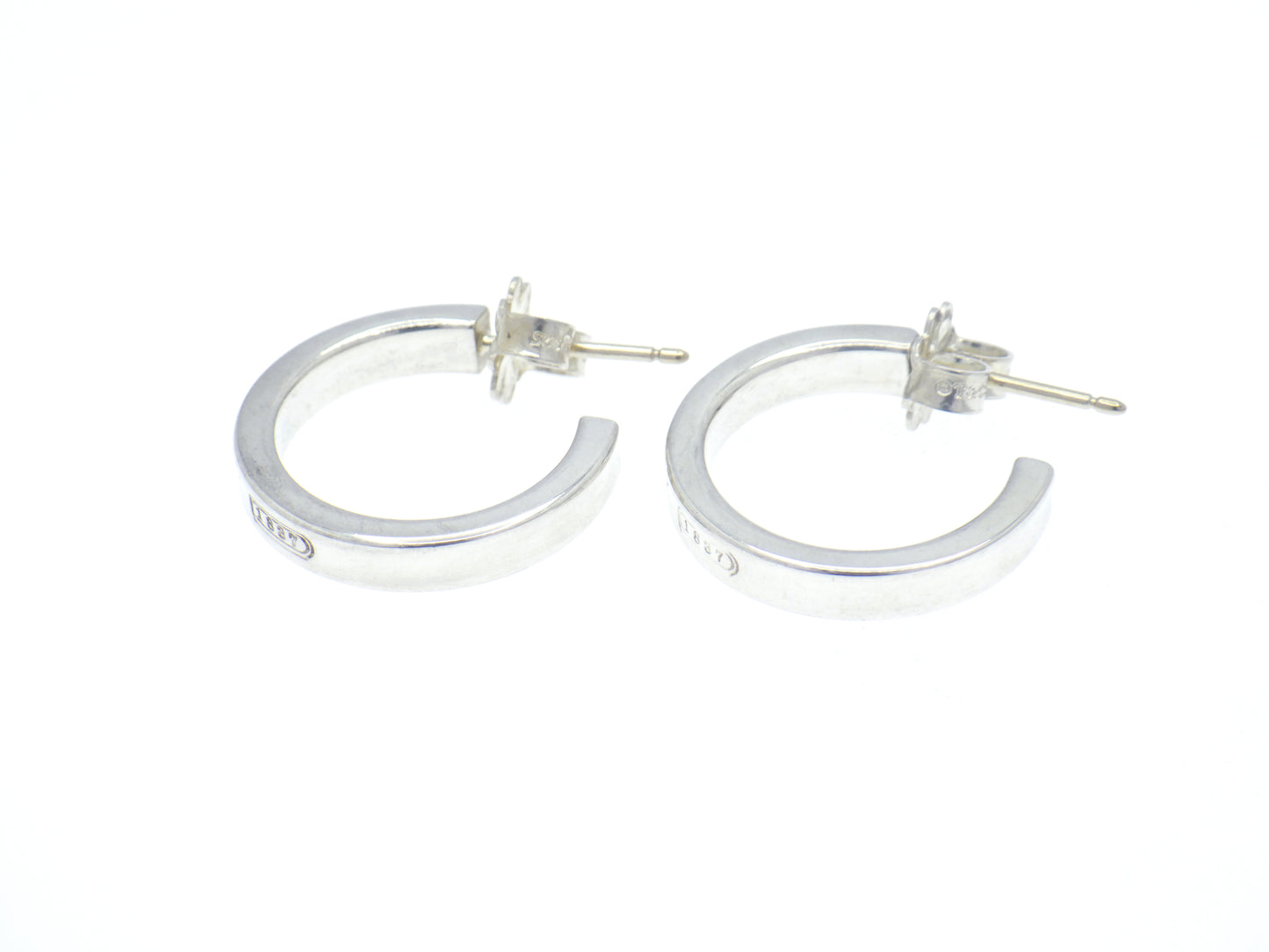 Tiffany & Co. Tiffany 1837 Small Hoop Earrings in Sterling Silver 925 "Free shipping"