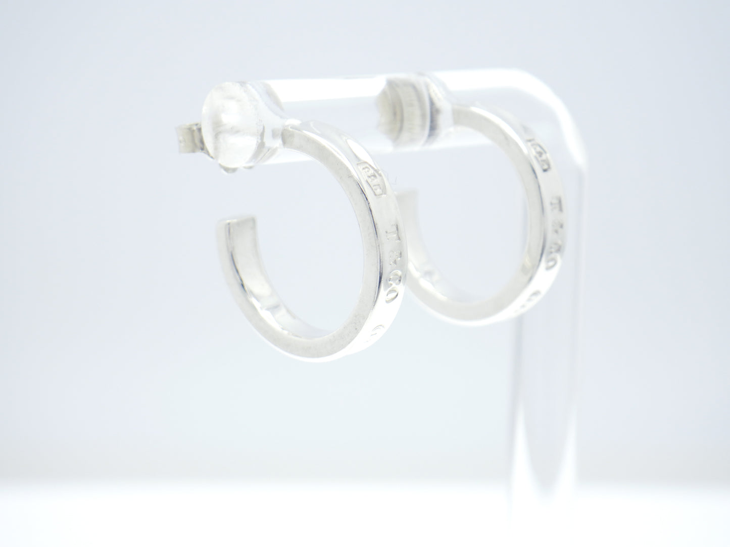 Tiffany & Co. Tiffany 1837 Small Hoop Earrings in Sterling Silver 925 "Free shipping"