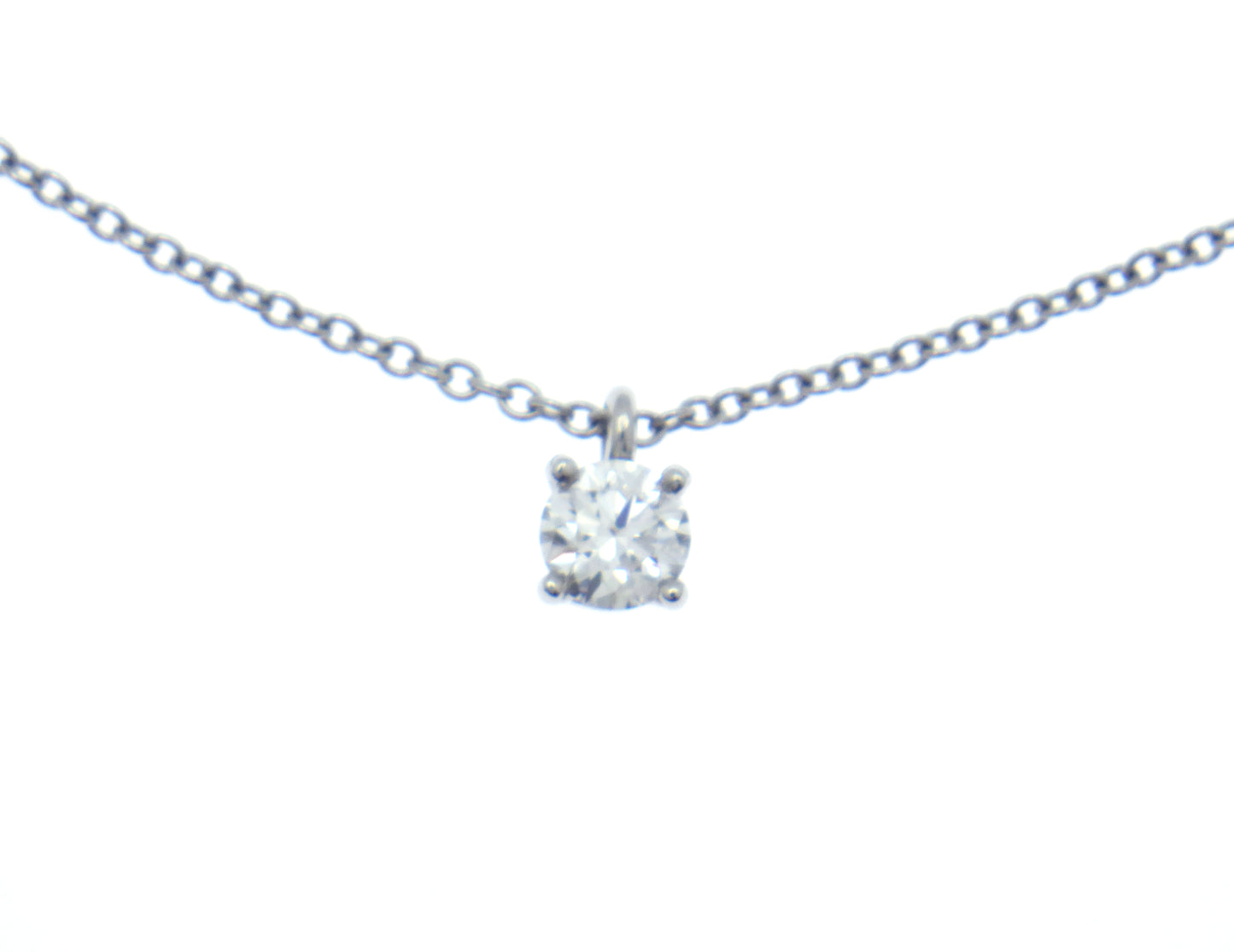 Tiffany & Co. Tiffany Solitaire Diamond Pendant in Platinum Pt950