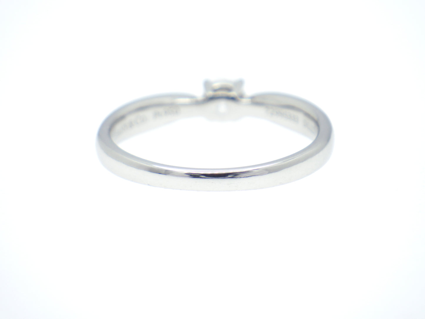 Tiffany & Co. Tiffany Harmony Solitaire Setting Diamond 0.22ct Round Brilliant Engagement Ring in Platinum Pt950 - EU:49 / IT:9 / US:4.75