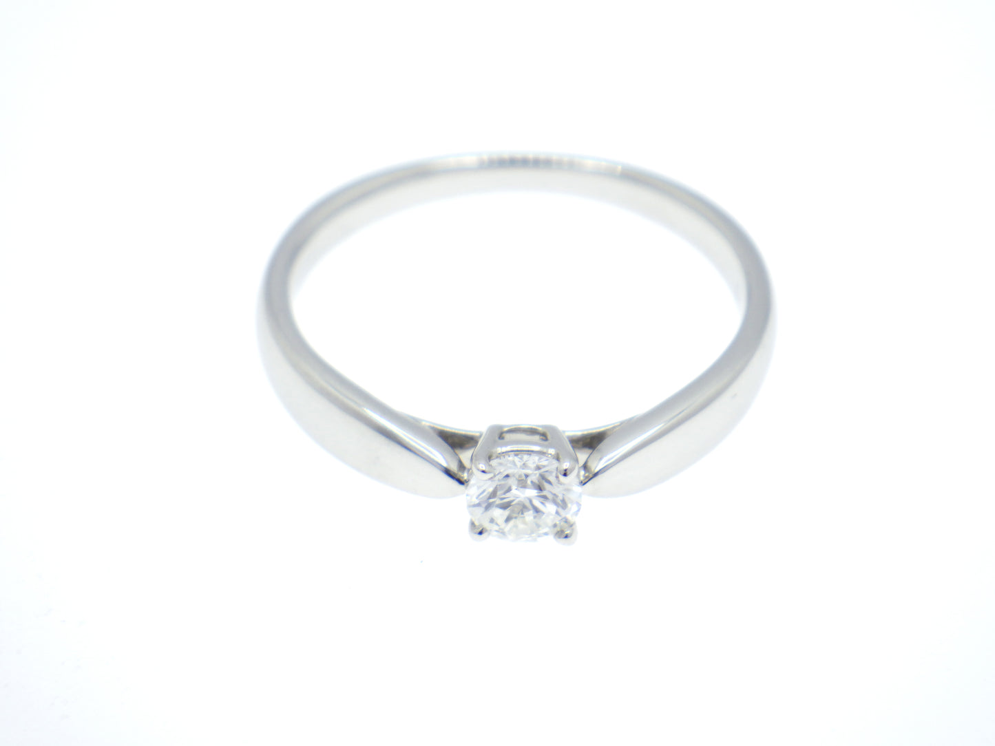 Tiffany & Co. Tiffany Harmony Solitaire Setting Diamond 0.22ct Round Brilliant Engagement Ring in Platinum Pt950 - EU:49 / IT:9 / US:4.75