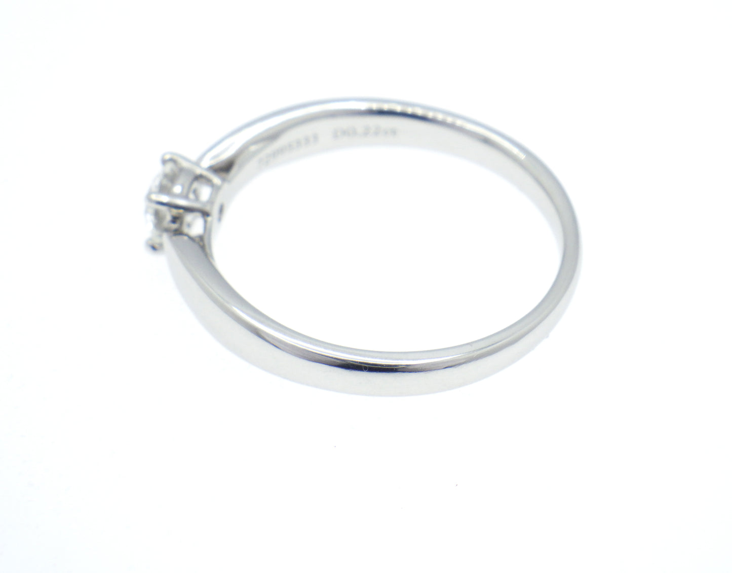 Tiffany & Co. Tiffany Harmony Solitaire Setting Diamond 0.22ct Round Brilliant Engagement Ring in Platinum Pt950 - EU:49 / IT:9 / US:4.75
