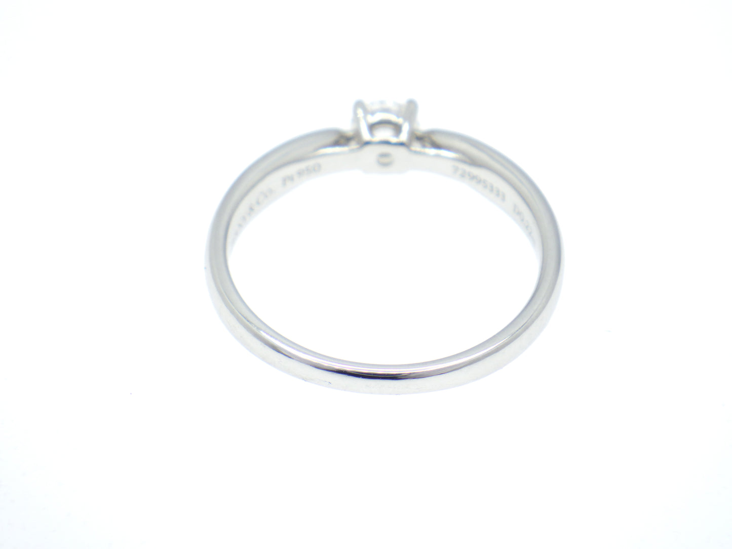 Tiffany & Co. Tiffany Harmony Solitaire Setting Diamond 0.22ct Round Brilliant Engagement Ring in Platinum Pt950 - EU:49 / IT:9 / US:4.75