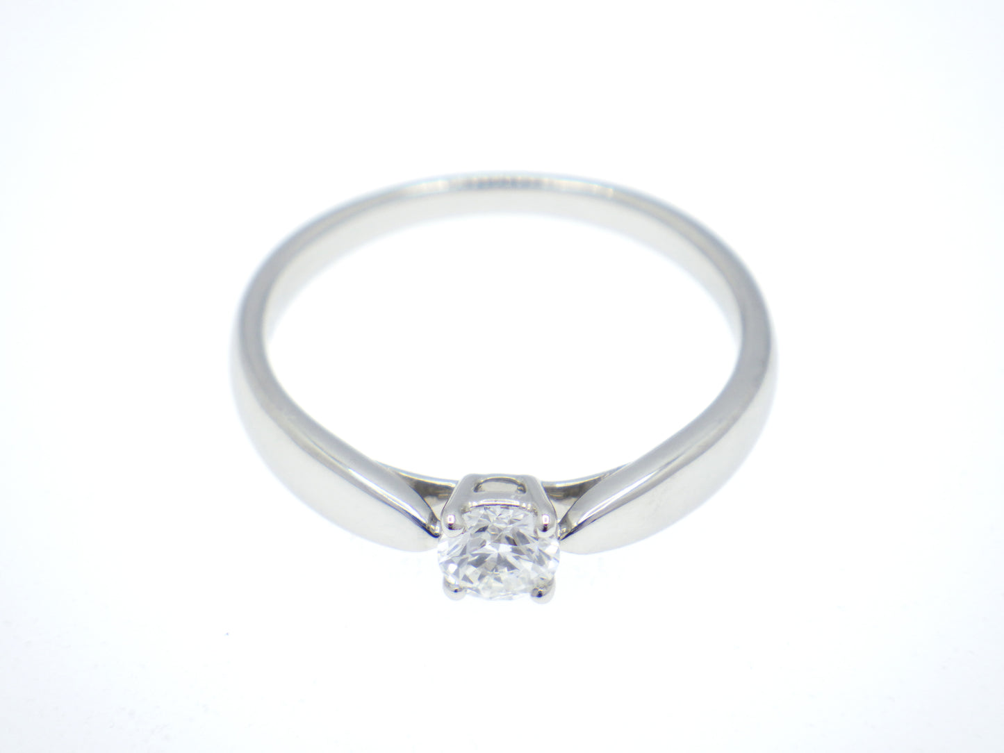 Tiffany & Co. Tiffany Harmony Solitaire Setting Diamond 0.22ct Round Brilliant Engagement Ring in Platinum Pt950 - EU:49 / IT:9 / US:4.75