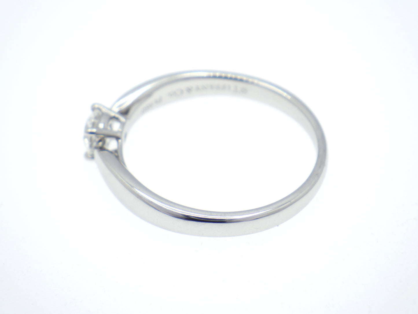Tiffany & Co. Tiffany Harmony Solitaire Setting Diamond 0.22ct Round Brilliant Engagement Ring in Platinum Pt950 - EU:49 / IT:9 / US:4.75