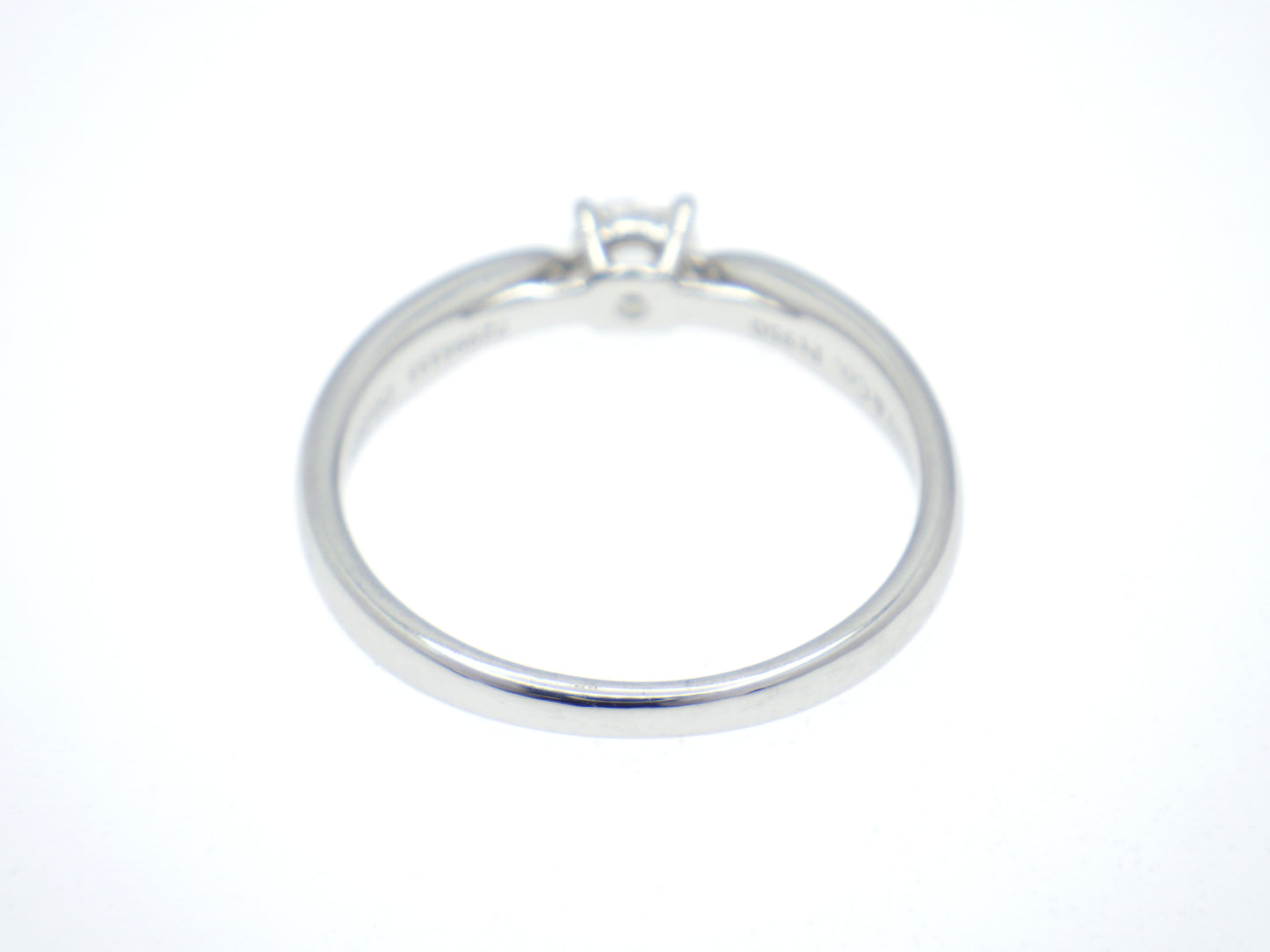 Tiffany & Co. Tiffany Harmony Solitaire Setting Diamond 0.22ct Round Brilliant Engagement Ring in Platinum Pt950 - EU:49 / IT:9 / US:4.75