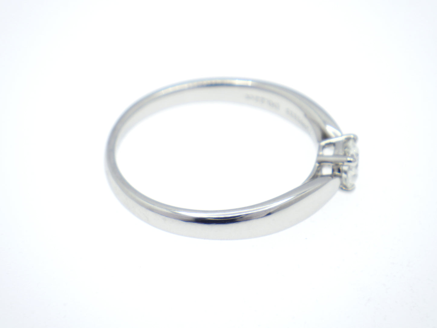 Tiffany & Co. Tiffany Harmony Solitaire Setting Diamond 0.22ct Round Brilliant Engagement Ring in Platinum Pt950 - EU:49 / IT:9 / US:4.75