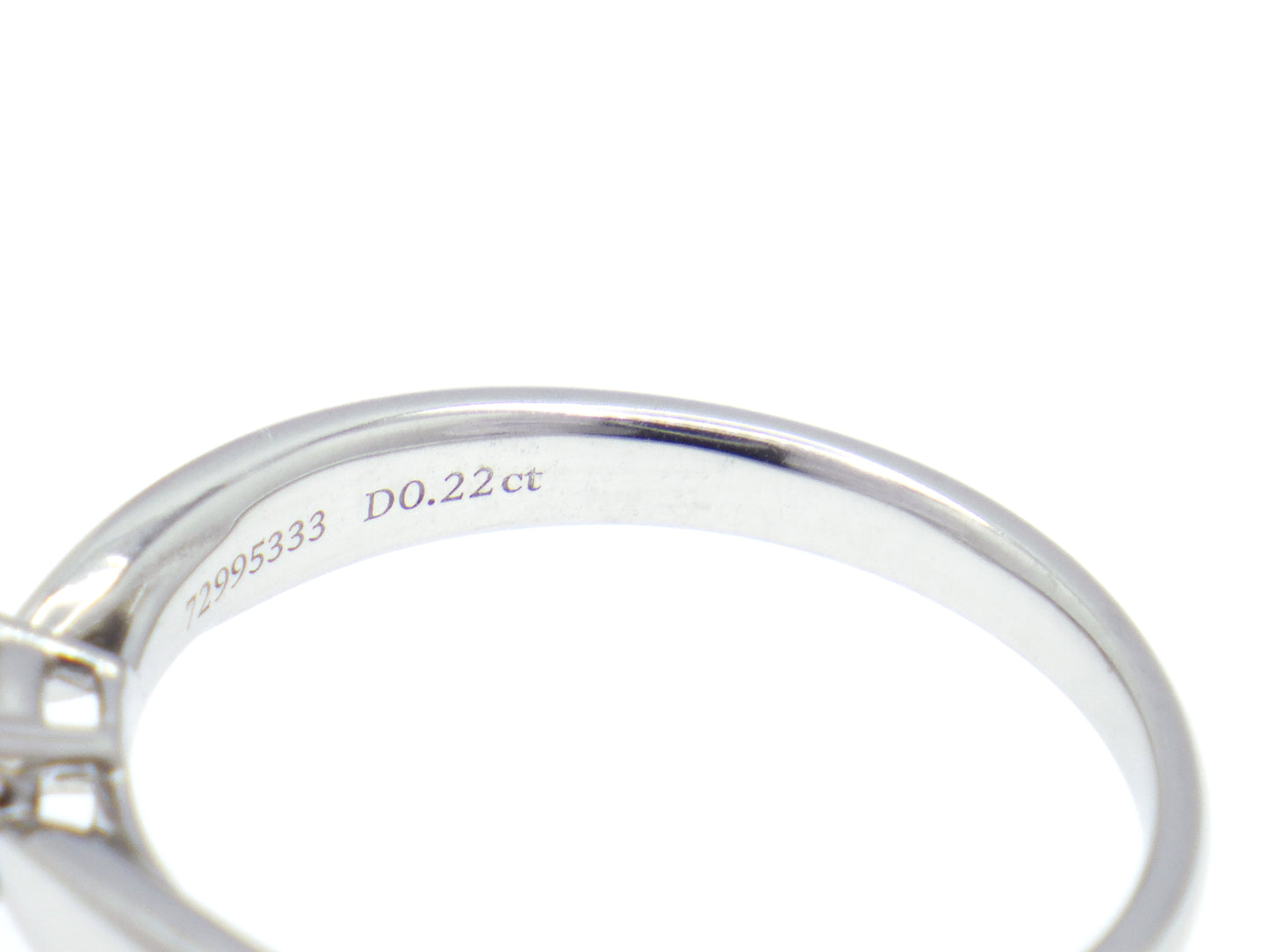 Tiffany & Co. Tiffany Harmony Solitaire Setting Diamond 0.22ct Round Brilliant Engagement Ring in Platinum Pt950 - EU:49 / IT:9 / US:4.75