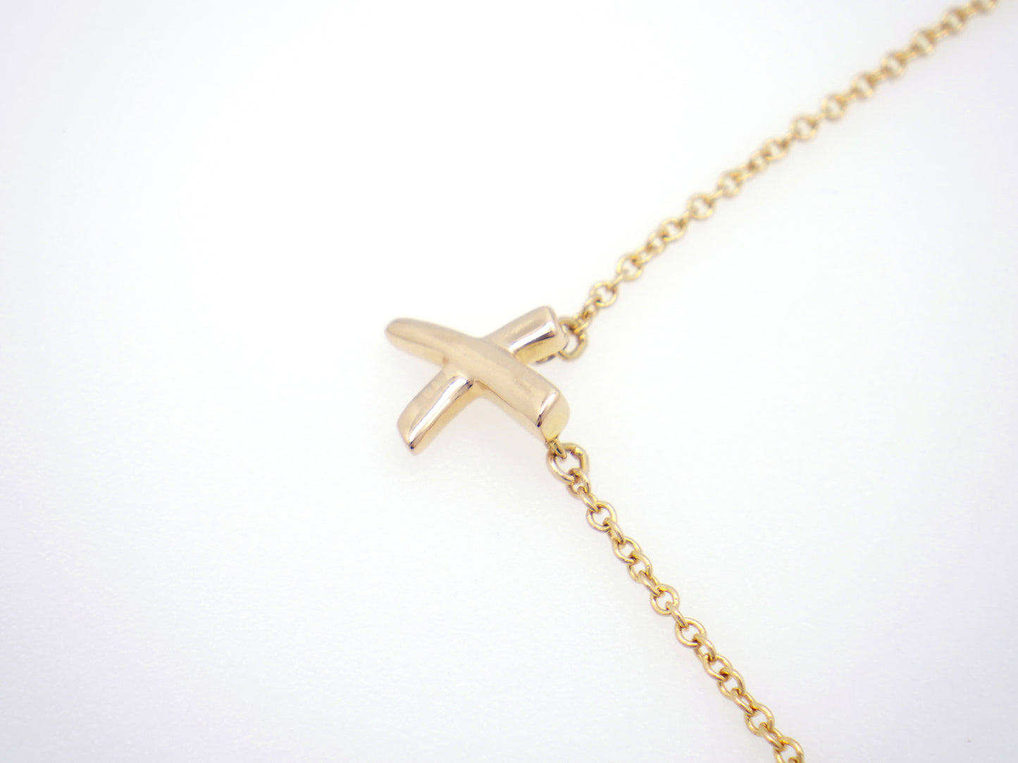 Tiffany & Co. Paloma Picasso Graffiti X Pendant Necklace Rose Gold 750 18K