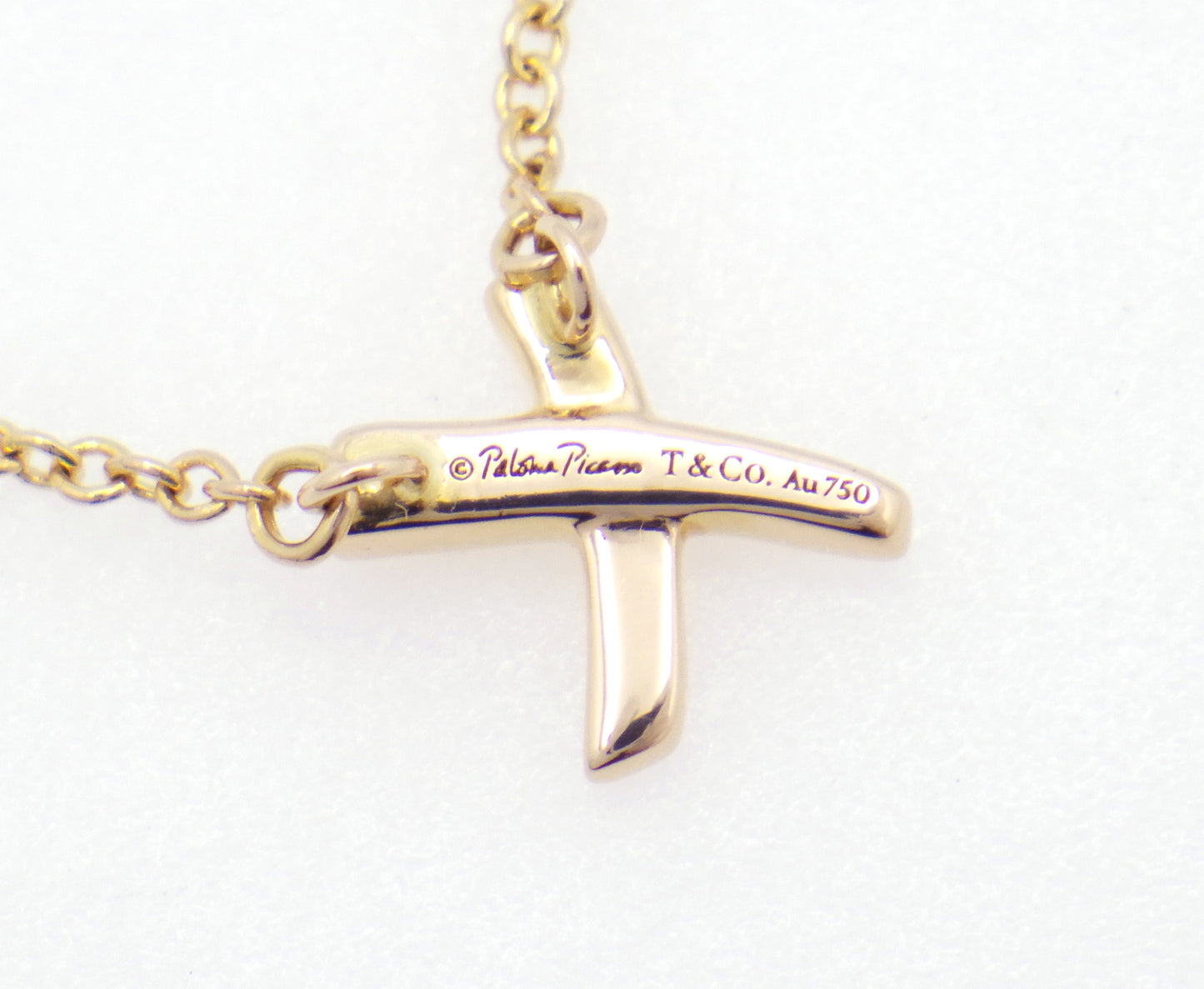 Tiffany & Co. Paloma Picasso Graffiti X Pendant Necklace Rose Gold 750 18K