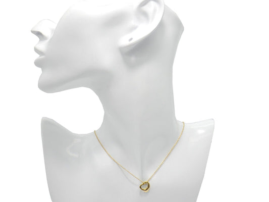 TIFFANY&Co. 18K Gold Elsa Peretti Open Heart Pendant Necklace