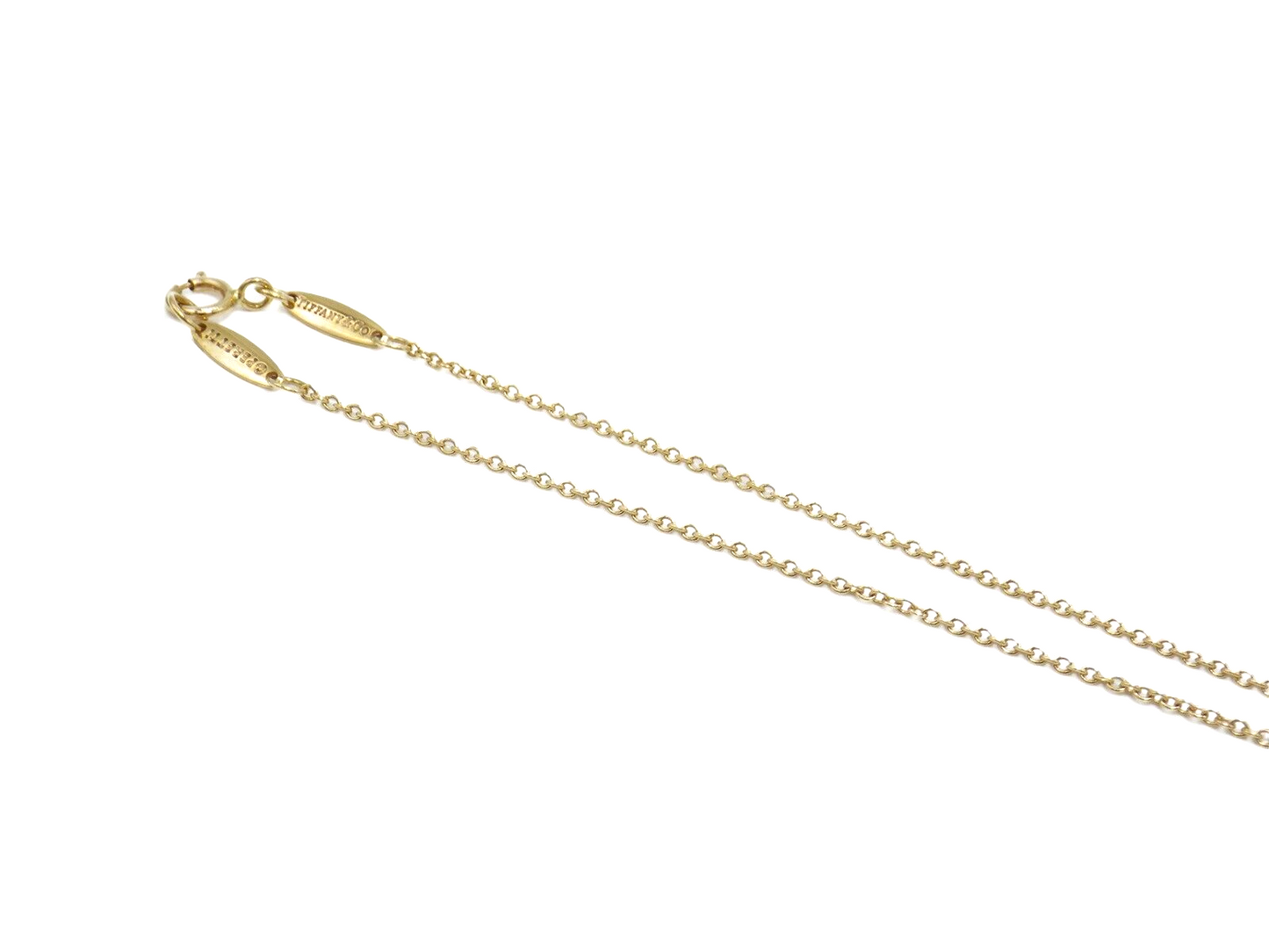 TIFFANY&Co. 18K Gold Elsa Peretti Open Heart Pendant Necklace