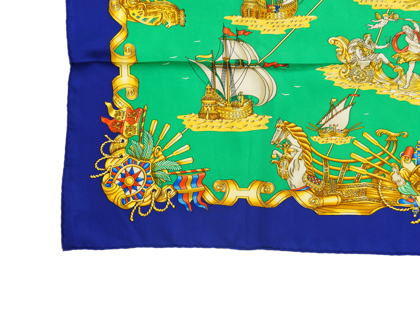 Hermes Carre 90 "Voiles De Lumiere" Silk Scarf in Blue and Multicolor